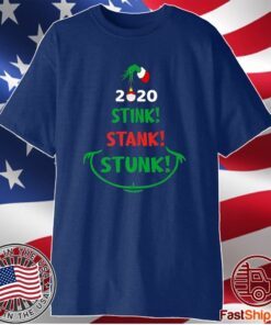 2020 Stink Stank Stunk Mask Matching Family Christmas Xmas 2021 Shirt