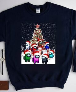 Among Game Us Christmas 2021 Shirt, Merry Sus-mas, Santa Seems Sus, Crewmate Or Impostor Shirt, Gamer Christmas Gift Shirt