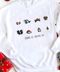 Among Us Christmas Hats Christmas Shirt Among Us Shirt Christmas Among Us Shirt Gamer Gift Ideas Quarantine Shirt