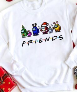 Among Us Christmas Shirt, Gamer Tee, Video Game Shirt, Among Us Friends Shirt