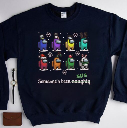 Among Us Unisex Christmas Shirt Gift Someone's Been Sus Sweatshirt Shirt