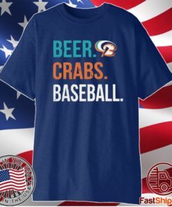 Beer Crabs Baseball T-Shirt