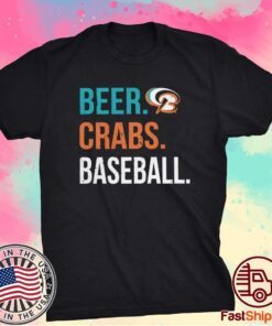 Beer Crabs Baseball T-Shirt