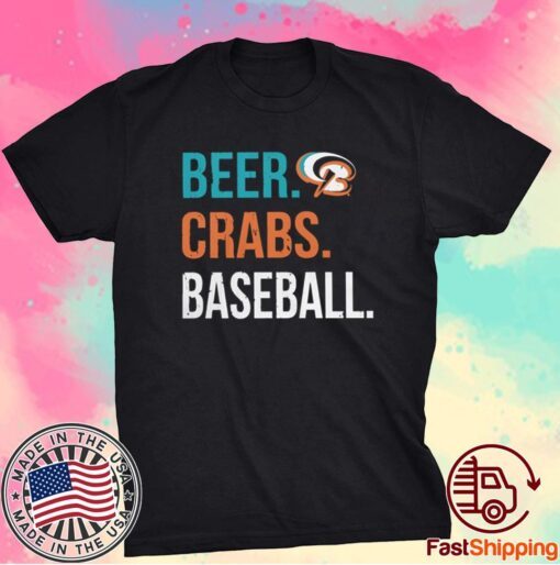 Beer Crabs Baseball T-Shirt