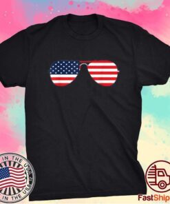 Biden Aviator Sunglasses Patriotic USA Flag Shirt