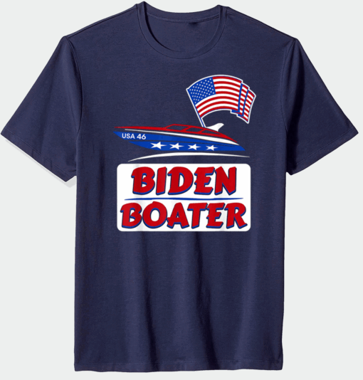 Biden Boater 2020 American Flag Boat Parade USA 46 President T-Shirt