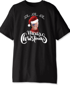Biden Christmas Shirt With Santa Hat Biden Xmas T-Shirt