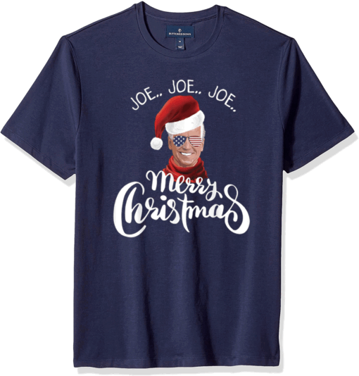 Biden Christmas Shirt With Santa Hat Biden Xmas T-Shirt