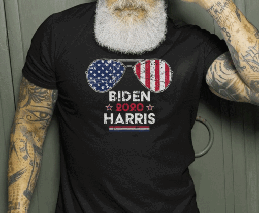Biden Harris 2020 Aviator Sunglasses American Flag Shirt