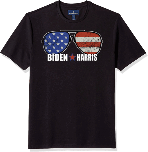 Biden Harris 2020 Aviator Sunglasses American Flag Us 2020 T-Shirt