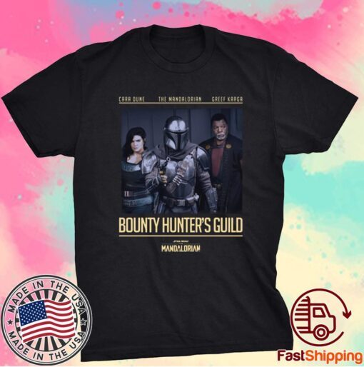 Cara Dune The Mandalorian Greef Karga Bounty Hunters Guild T-Shirt