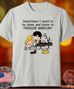 Charlie Brown Sometimes I Need To Be Alone And Listen To Freddie Mercury T-Shirt