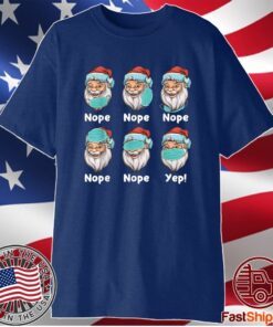 Santa Face Mask Funny Christmas Xmas Quarantine Pajamas 2021 Shirt