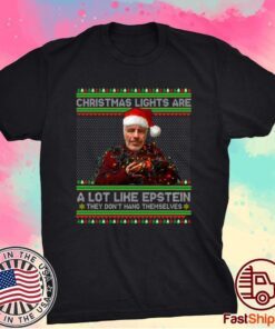 Christmas Lights Are A Lot Like Epstein They Don’t Hang Themselves T-Shirt