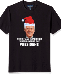 Christmas is Merrier when Biden is the President! 2020 Xmas T-Shirt