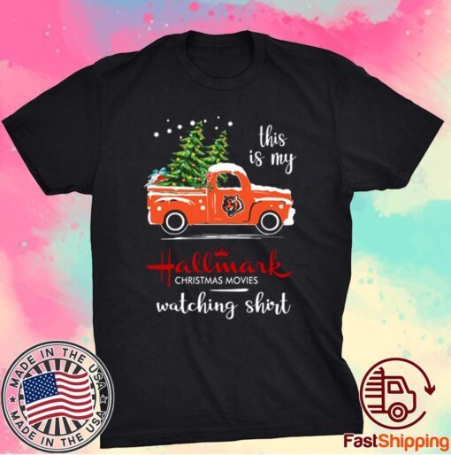 Cincinnati Bengals This Is My Hallmark Christmas Movies Watching T-Shirt