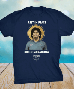DIEGO MARADONA NAPOLI T-SHIRT Rest In Peace 1960-2020 Soccer Legend T-Shirt