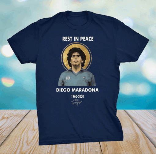 DIEGO MARADONA NAPOLI T-SHIRT Rest In Peace 1960-2020 Soccer Legend T-Shirt