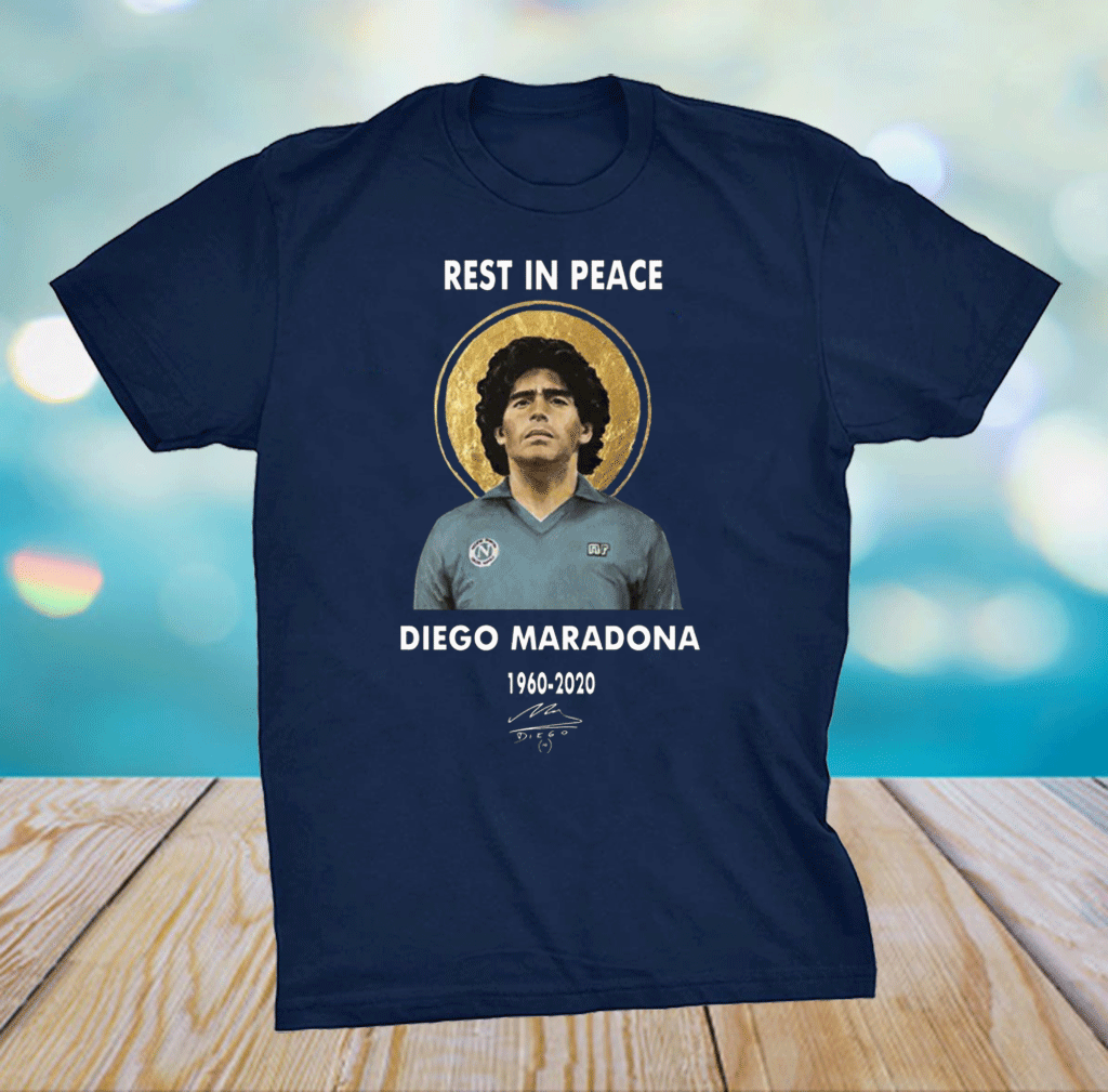 DIEGO MARADONA NAPOLI T-SHIRT Rest In Peace 1960-2020 ...