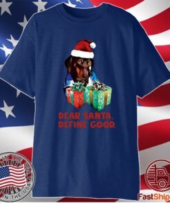 Dachshund Dear Santa Define Good Christmas 2021 T-Shirt