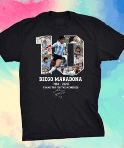 Diego Maradona Thank You For The Memories 1960-2020 Shirt