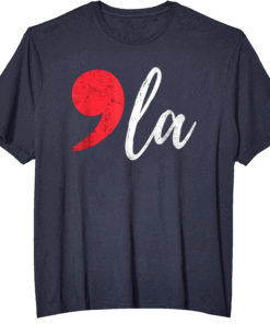 Distressed Comma La Funny Kamala Harris 2020 Vice President T-Shirt