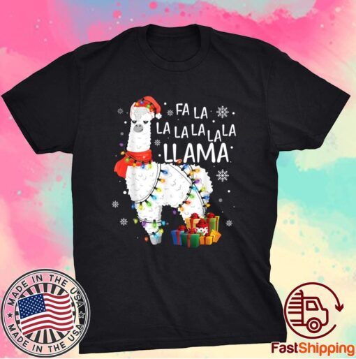 Fa La La Llama Funny Christmas Shirt Christmas Lllama Lover Shirt