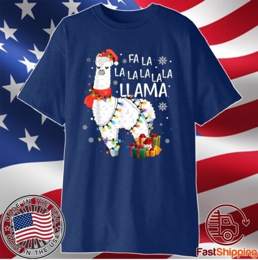 Fa La La Llama Funny Christmas Shirt Christmas Lllama Lover Shirt