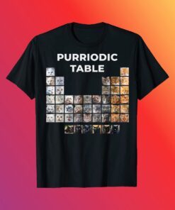 Funny Cat Chemistry Pun Periodic Table Shirt