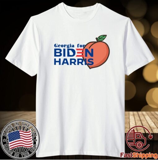 Georgia For Biden Harris Peach T-Shirt