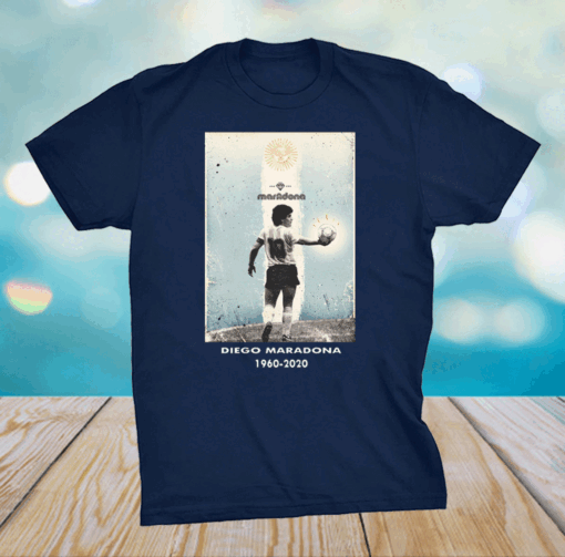 Goodbye Diego Maradona Tribute 1960-2020 T-Shirt R.I.P Soccer Legend 10 Maradona T-Shirt