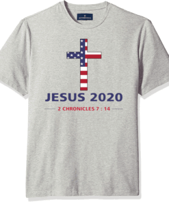 Jesus 2020 2 Chronicles 7 14 American Flag T-Shirt