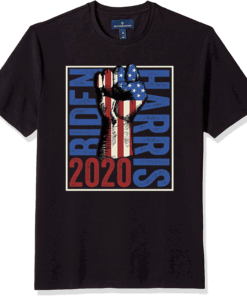Joe Biden Kamala Harris 2020 - USA Flag Resist Fist T-Shirt