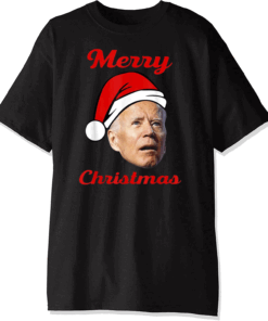 Merry Christmas Biden Santa Claus Hat Costume T-Shirt