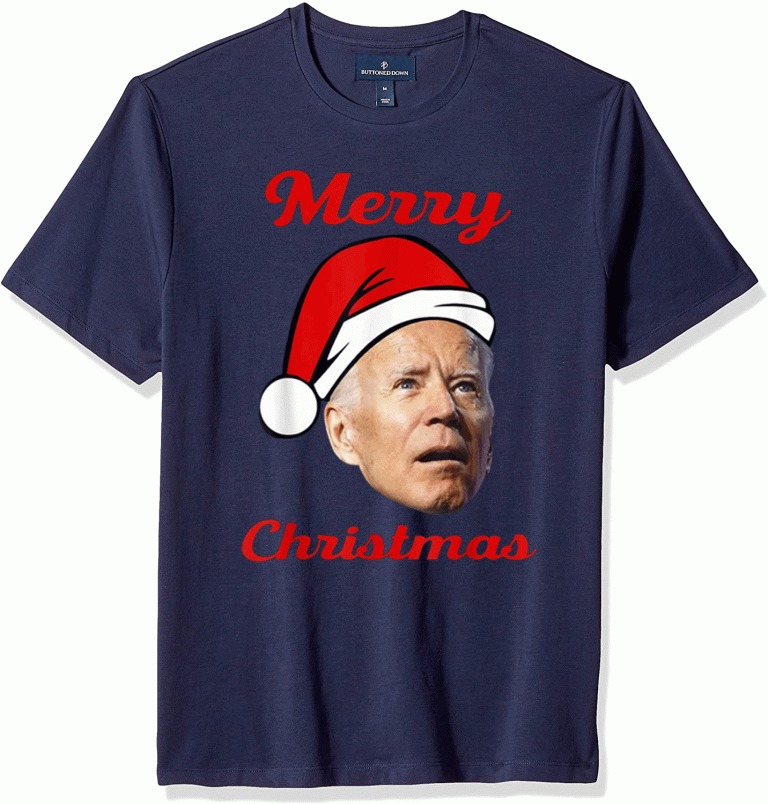 Merry Christmas Biden Santa Claus Hat Costume T-Shirt - ShirtElephant ...