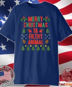 Merry Christmas Ya Filthy Animals Funny Christmas Gift Shirt