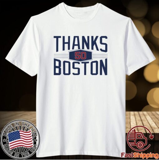 Mookie Betts Thanks 50 Boston T-Shirt