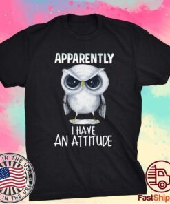 Owl Apparently I Have An Attitude T-Shirt