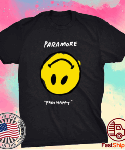 Paramore Merch Paramore Fake Happy Black Shirt