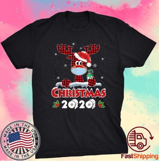 Rudolph Reindeer Mask Matching Family Christmas 2020 Gifts Shirt