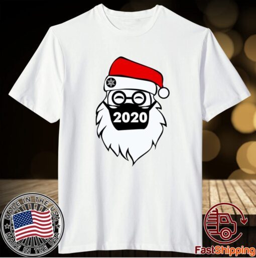 Santa Claus Wear Face Mask 2020 Christmas Shirt