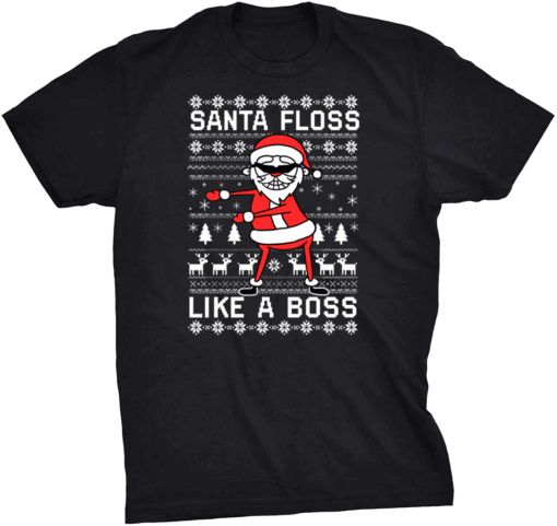 Santa Floss Like A Boss Christmas T-Shirt
