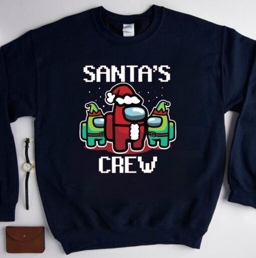 Santa's Crew Among Us Christmas Shirt Among Us Shirt Family Matching Family Christmas Matching Shirt