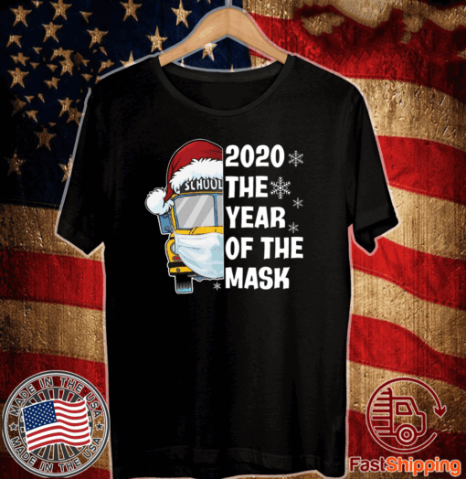 School bus 2020 the year of the mask Christmas T-Shirt