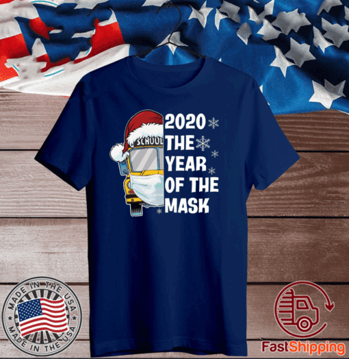 School bus 2020 the year of the mask Christmas T-Shirt