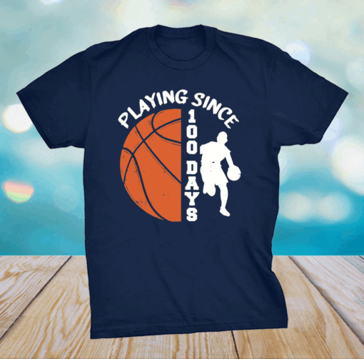 100 Days Of School Playing Basketball Teacher Student Shirt