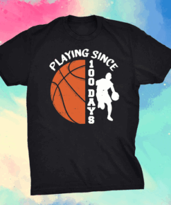 100 Days Of School Playing Basketball Teacher Student Shirt