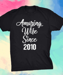 Amazing Wife Since 2010 10th Wedding Anniversary Shirt