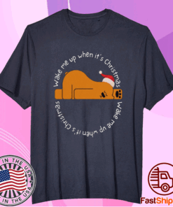 Awesome Wake Me Up When It’s Christmas Christmas Bear Shirt