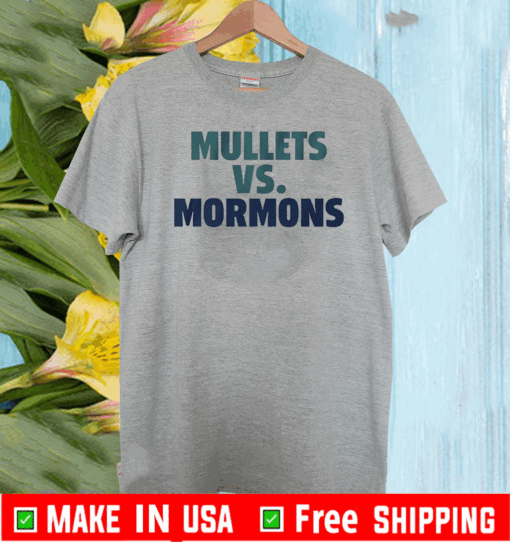 BYU MULLETS VS. MORMONS T-SHIRTBYU MULLETS VS. MORMONS T-SHIRT